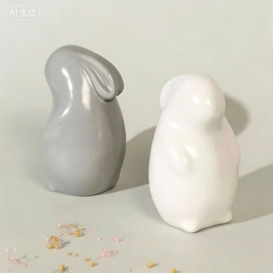 萌兔（灰白合照）